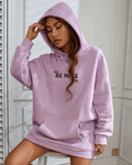 UrbanOutfits Women Oversized Hoodie light purple / Cotton-Fleece / S Be Nice - Women Oversized Hoodie