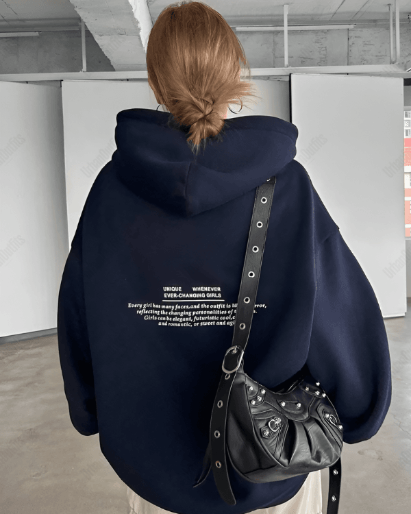 UrbanOutfits Women Oversized Hoodie navy / Cotton-Fleece / S UNIQUE - Women Oversized Hoodie