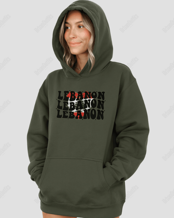 UrbanOutfits Women Oversized Hoodie olive green / Cotton-Fleece / S LEBANON - Women Oversized Hoodie