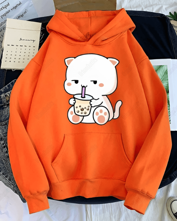 UrbanOutfits Women Oversized Hoodie orange / Cotton-Fleece / S Cute - Women Oversized Hoodie