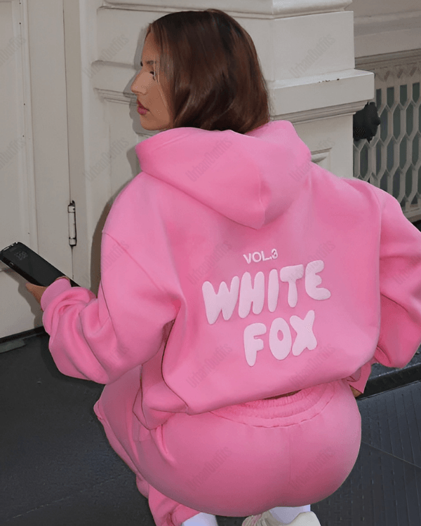 UrbanOutfits Women Oversized Hoodie Pink / Cotton-Fleece / S White Fox - Women Oversized Hoodie