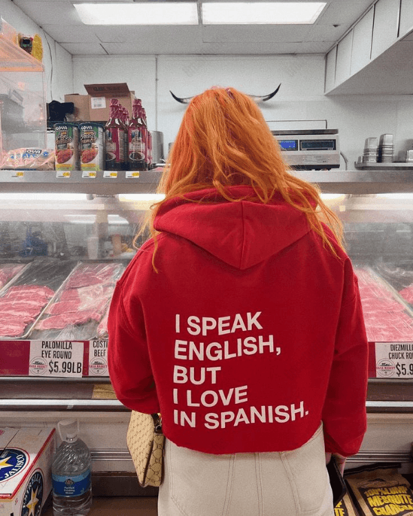 UrbanOutfits Women Oversized Hoodie Red / Cotton-Fleece / S Speak EN but love SPA - Women Oversized Hoodie