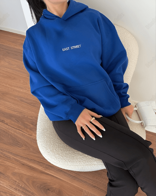 UrbanOutfits Women Oversized Hoodie Royal Blue / Cotton-Fleece / S EAST STREET - Women Oversized Hoodie