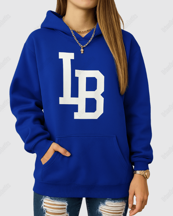 UrbanOutfits Women Oversized Hoodie Royal Blue / Cotton-Fleece / S LB - Women Oversized Hoodie