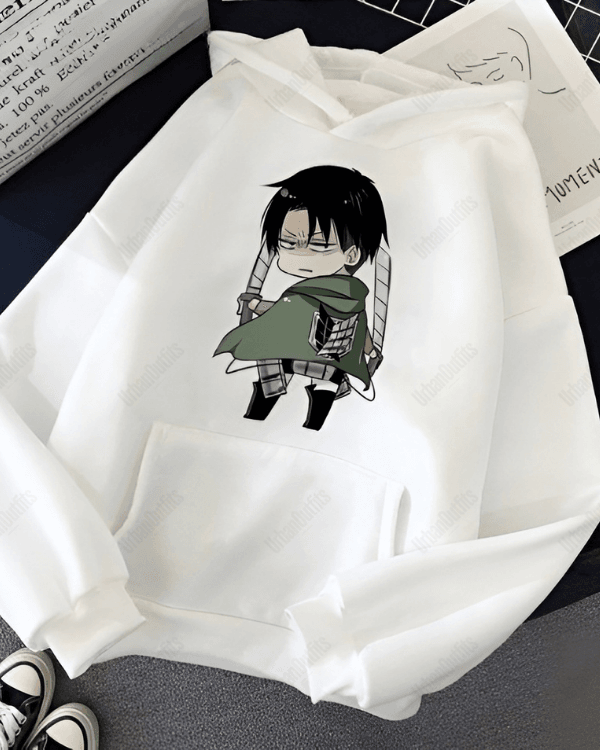 UrbanOutfits Women Oversized Hoodie White / Cotton-Fleece / S Anime - Women Oversized Hoodie