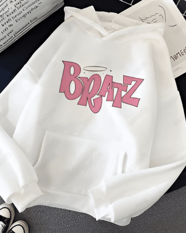 UrbanOutfits Women Oversized Hoodie White / Cotton-Fleece / S Bratz - Women Oversized Hoodie