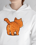 UrbanOutfits Women Oversized Hoodie White / Cotton-Fleece / S Cat - Women Oversized Hoodie