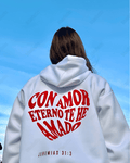 UrbanOutfits Women Oversized Hoodie White / Cotton-Fleece / S Con amor - Women Oversized Hoodie
