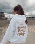 UrbanOutfits Women Oversized Hoodie White / Cotton-Fleece / S Do What Makes You Happy - Women Oversized Hoodie