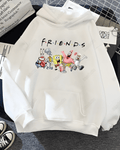 UrbanOutfits Women Oversized Hoodie White / Cotton-Fleece / S Friends - Women Oversized Hoodie