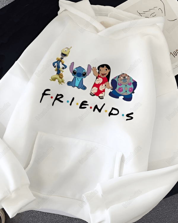 UrbanOutfits Women Oversized Hoodie White / Cotton-Fleece / S FRIENDS - Women Oversized Hoodie