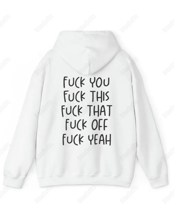 UrbanOutfits Women Oversized Hoodie White / Cotton-Fleece / S FUCK... - Women Oversized Hoodie