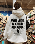 UrbanOutfits Women Oversized Hoodie White / Cotton-Fleece / S GOD - Women Oversized Hoodie