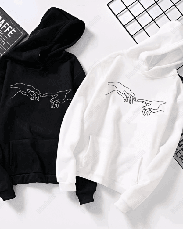 UrbanOutfits Women Oversized Hoodie White / Cotton-Fleece / S Hands - Women Oversized Hoodie