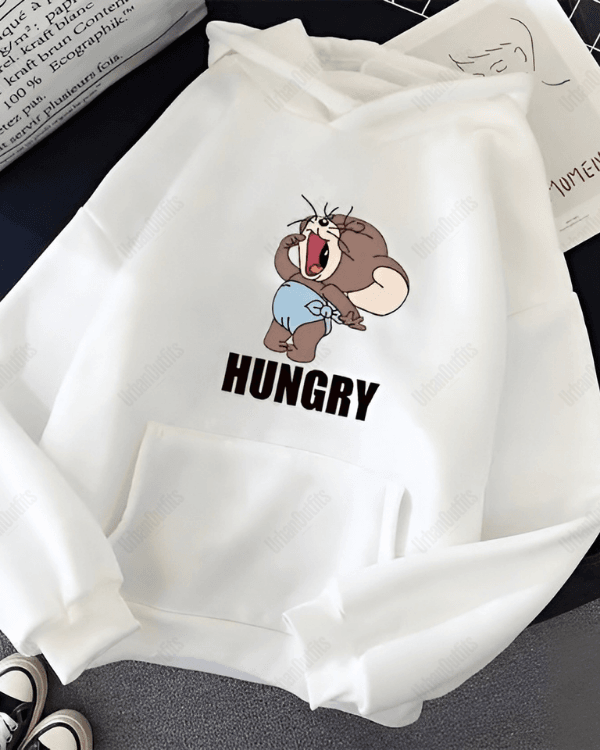 UrbanOutfits Women Oversized Hoodie White / Cotton-Fleece / S Hungry - Women Oversized Hoodie