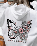 UrbanOutfits Women Oversized Hoodie White / Cotton-Fleece / S Impossible - Women Oversized Hoodie