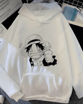 UrbanOutfits Women Oversized Hoodie White / Cotton-Fleece / S LUFFY - Women Oversized Hoodie