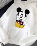 UrbanOutfits Women Oversized Hoodie White / Cotton-Fleece / S Mickey Mouse - Women Oversized Hoodie