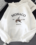 UrbanOutfits Women Oversized Hoodie White / Cotton-Fleece / S Monaco - Women Oversized Hoodie