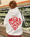 UrbanOutfits Women Oversized Hoodie White / Cotton-Fleece / S More Good Love - Women Oversized Hoodie