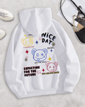 UrbanOutfits Women Oversized Hoodie White / Cotton-Fleece / S Nice day - Women Oversized Hoodie