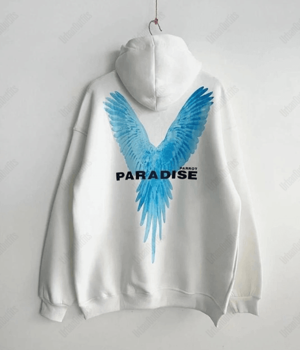 UrbanOutfits Women Oversized Hoodie White / Cotton-Fleece / S 'PARADISE' Oversized Hoodie