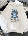 UrbanOutfits Women Oversized Hoodie White / Cotton-Fleece / S Stitch Ohana - Women Oversized Hoodie