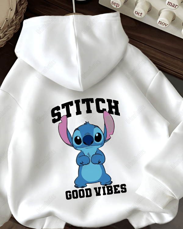 UrbanOutfits Women Oversized Hoodie White / Cotton-Fleece / S Stitch - Women Oversized Hoodie