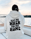 UrbanOutfits Women Oversized Hoodie White / Cotton-Fleece / S Text me - Women Oversized Hoodie