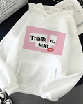 UrbanOutfits Women Oversized Hoodie White / Cotton-Fleece / S Thank u Next - Women Oversized Hoodie
