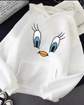 UrbanOutfits Women Oversized Hoodie White / Cotton-Fleece / S Tweety- Women Oversized Hoodie