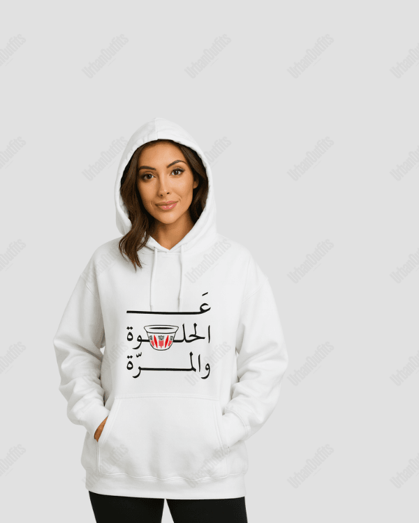 UrbanOutfits Women Oversized Hoodie White / Cotton-Fleece / S على الحلوة و المرة  - Women Oversized Hoodie