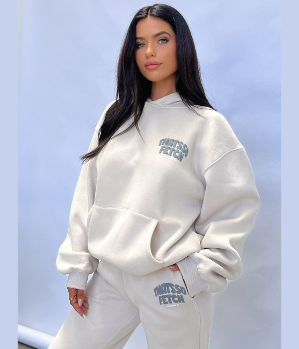 UrbanOutfits Women Oversized Set White / Cotton-Fleece / S Women Oversized Set ( Hoodie +Sweatpant )