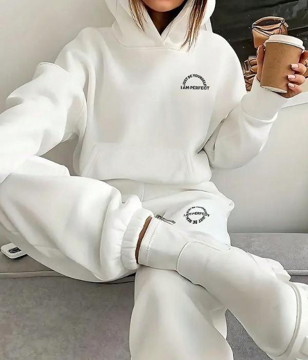 UrbanOutfits Women Oversized Set White / Cotton-Fleece / S Women Oversized Set ( Hoodie + Sweatpant )