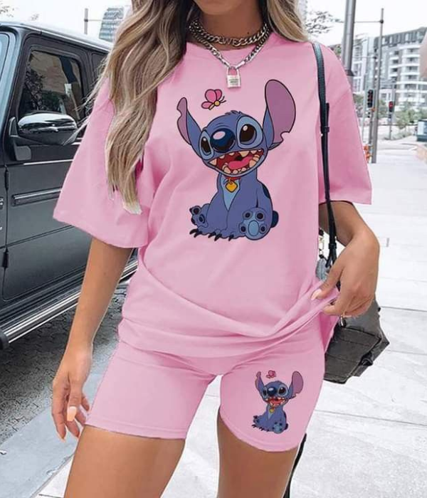 UrbanOutfits Women Oversized T-shirt Baby pink / S STITCH-  Women Oversized T-shirt