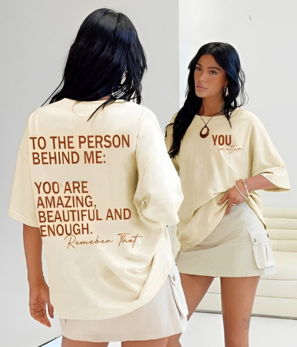 UrbanOutfits Women Oversized T-shirt Beige / S YOU Women Oversiezd T-shirt