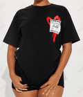 UrbanOutfits Women Oversized T-shirt Black / Cotton / S Heart Women Oversized T-Shirt