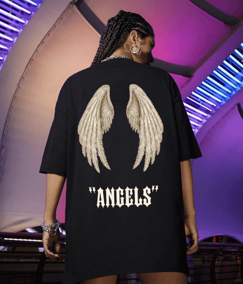 UrbanOutfits Women Oversized T-shirt Black / S ' ANGELS 'Oversized T-shirt
