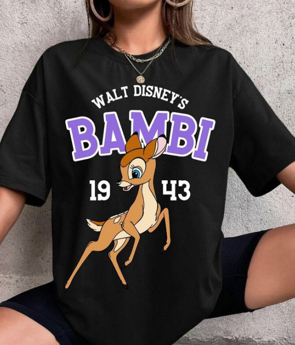 UrbanOutfits Women Oversized T-shirt Black / S BAMBI - Women Oversized T-shirt