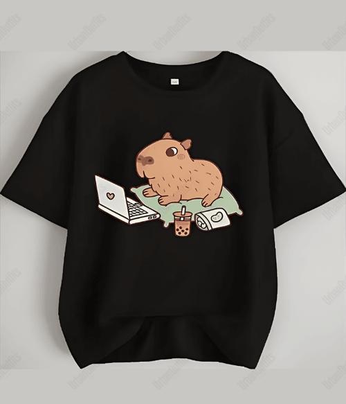 UrbanOutfits Women Oversized T-shirt Black / S Cartoon Women Oversized T-shirt