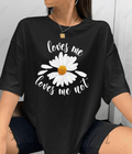 UrbanOutfits Women Oversized T-shirt Black / S FLOWER- Women Oversized T-shirt