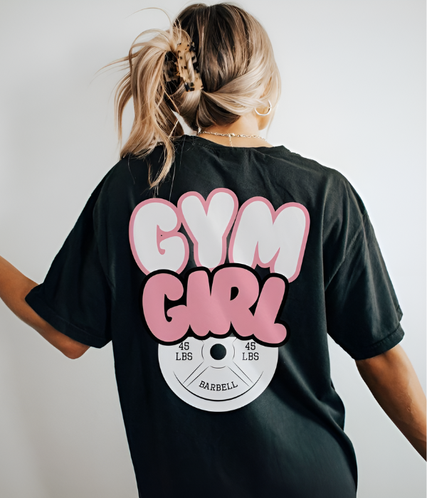 UrbanOutfits Women Oversized T-shirt Black / S ' GYM GIRL ' Women Oversized T-shirt