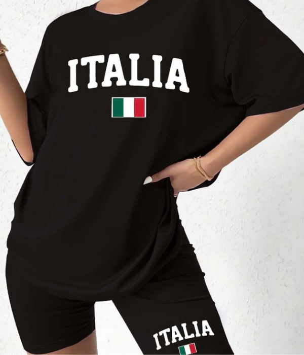 UrbanOutfits Women Oversized T-shirt Black / S Italia Oversized T-Shirt