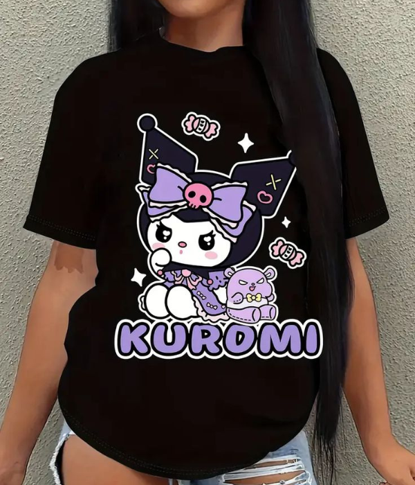 UrbanOutfits Women Oversized T-shirt Black / S KUROMI - Women Oversized T-shirt