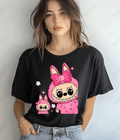 UrbanOutfits Women Oversized T-shirt Black / S LABUBU - Women Oversized T-shirt