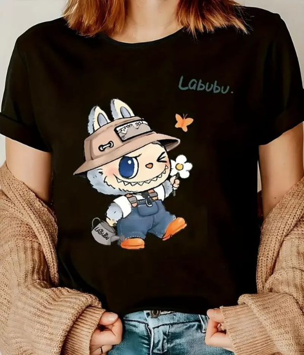 UrbanOutfits Women Oversized T-shirt Black / S LABUBU - Women Oversized T-shirt