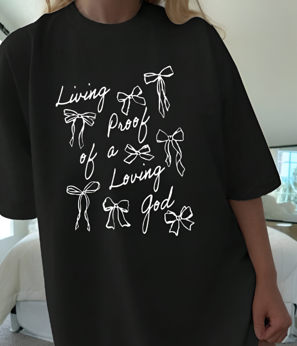 UrbanOutfits Women Oversized T-shirt Black / S ' Loving God ' Women Oversized T-shirt