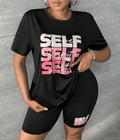 UrbanOutfits Women Oversized T-shirt Black / S 'SELF ' Women Oversized T-shirt