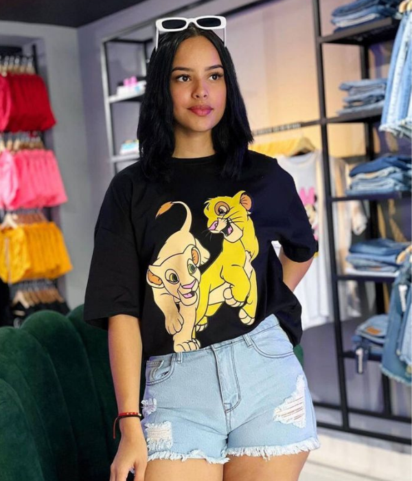 UrbanOutfits Women Oversized T-shirt Black / S SIMBA - Women Oversized T-shirt