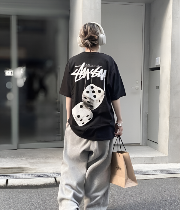 UrbanOutfits Women Oversized T-shirt Black / S STUSSY Women Oversized T-shirt